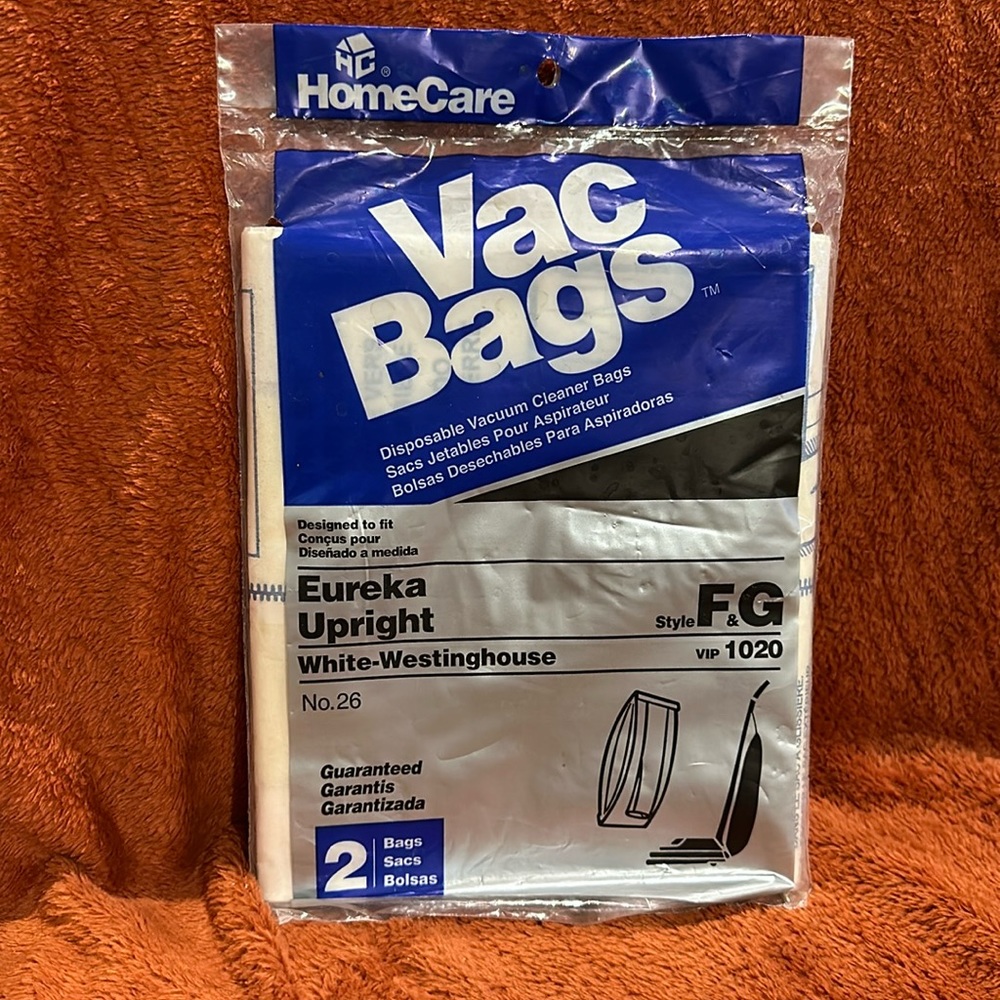 Vac Bags eureka upright white-Westinghouse ( style F&G VIP 1020 )